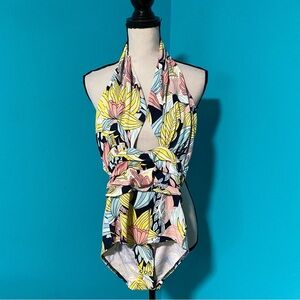 NWT H&M 2 Gold Tag Collection Multicolor Pink Yellow Blue Sleeveless Bodysuit